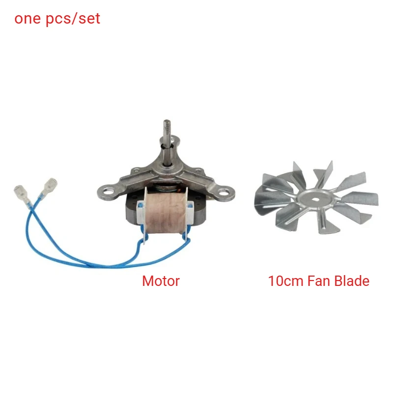 1PCS Air Fryer Fan Motor and 10cm Fan Blade for Air Fryer Repair Skeleton Shaded‑pole Fan Motor 220V Three‑leg Bracket