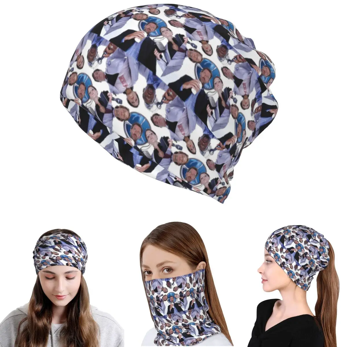 

House MD TV Show Bandana Neck Gaiter Wrap Mask Scarf Warm Balaclava Beanies Hat for Men Women Adult Breathable