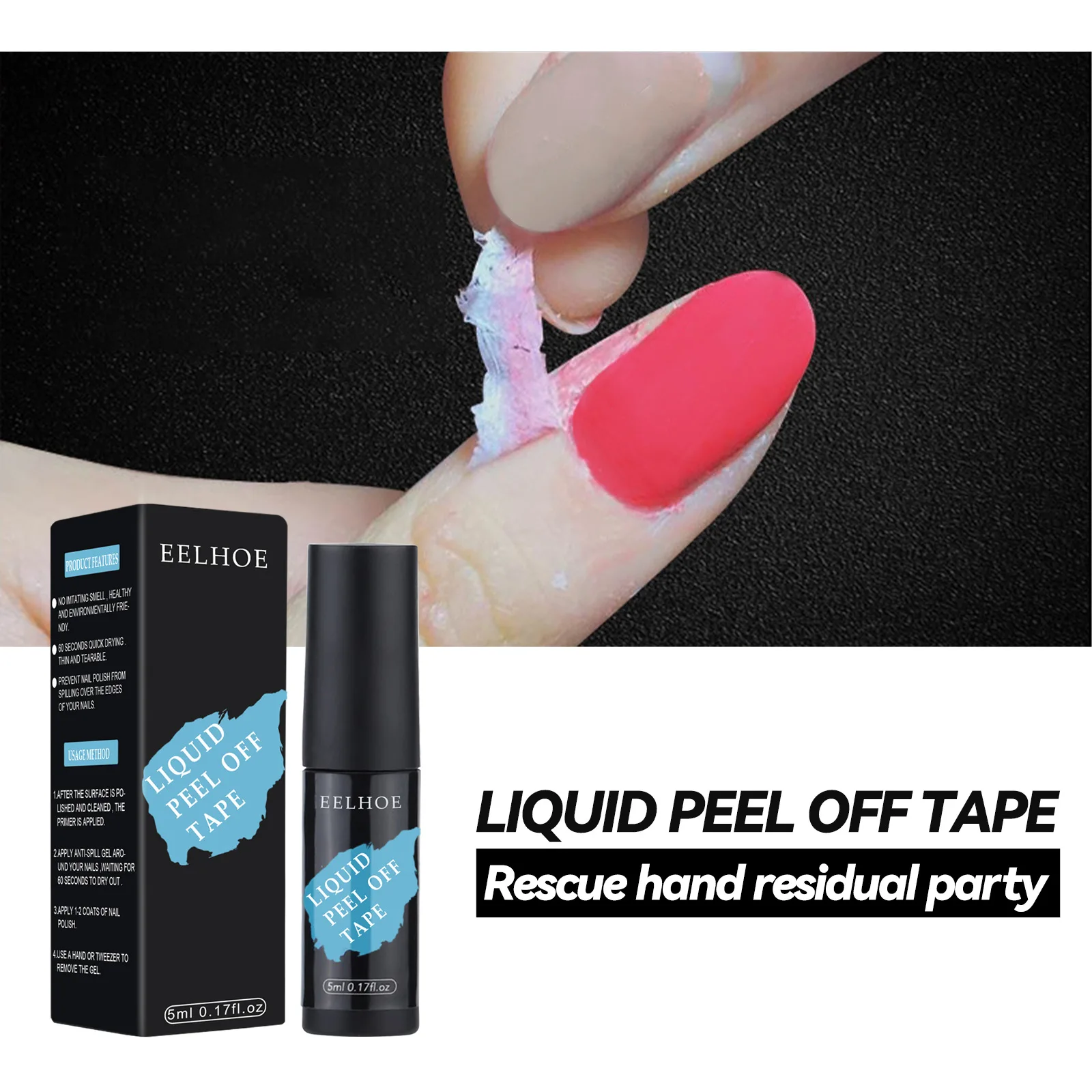 Anti-overflow Nail Polish Edge Protection Anti-dirty Art Liquid Latex Glue Nail Barrier Protector