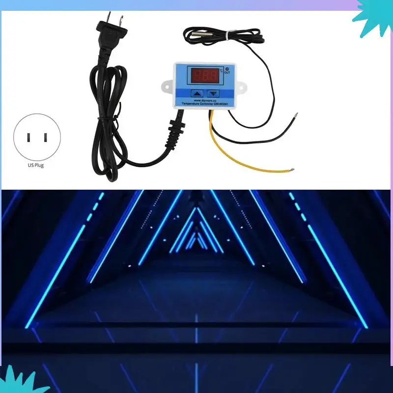 ABZW 110-220 В/1500 Вт XH-W3002 Компьютеризированный цифровой переключатель контроля температуры Интеллектуальный контроллер + вилка стандарта США