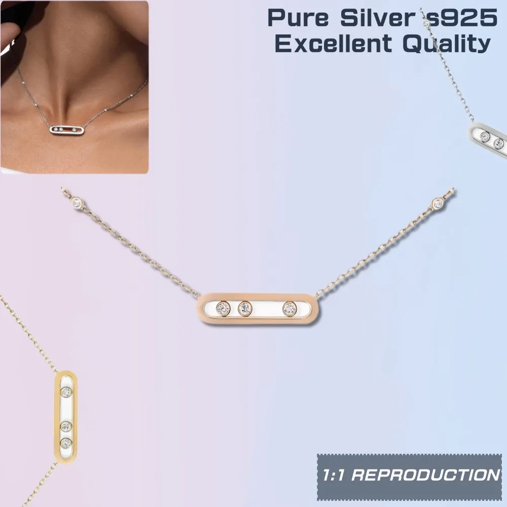 MESSIK high-quality original Sterling Silver 925 Necklace woman Jewellery Luxury brand zircon Diamond Necklace Holiday gifts