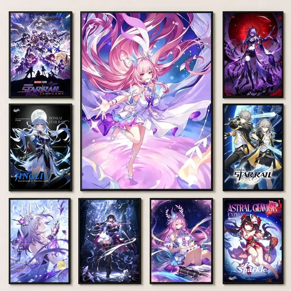 Game H-Honkai S-Star R-Rail Poster HD Poster Warm Home Decoration Suitable for Bedroom and Living Room Gifts Giving