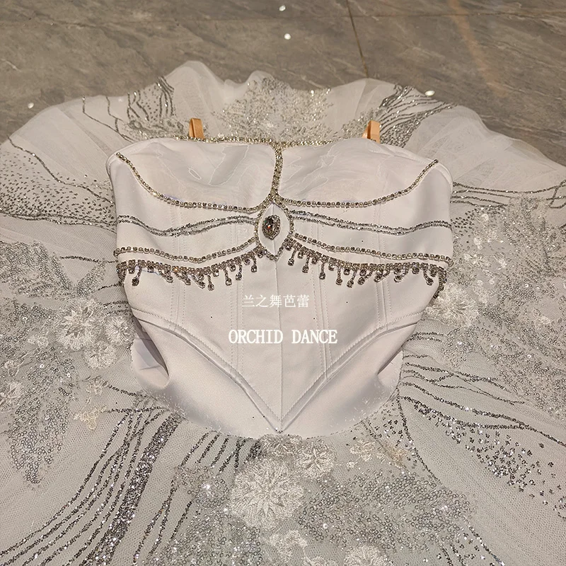 BT250677 taille personnalisée professionnelle couleur personnalisée enfants filles femmes adultes blanc Ballet Tutu Costumes