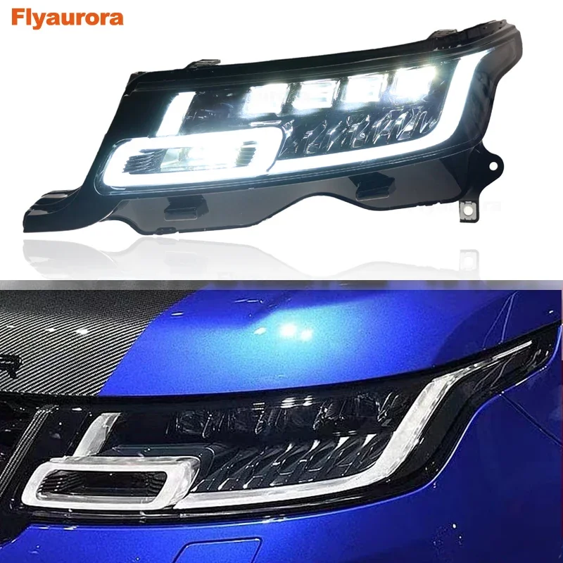 Car LED Front Headlights Lamp Assembly For Land Rover Range Rover Sport 2014-2017 Car Accessories Non Destructive Installation