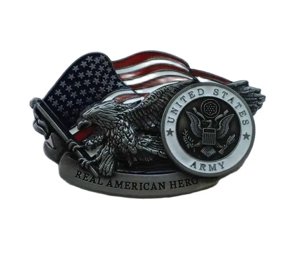 America Hero Navy Army Fire Fighter Police Belt Buckle SW-BY862 suitable for 4cm wideth belt with continous stock