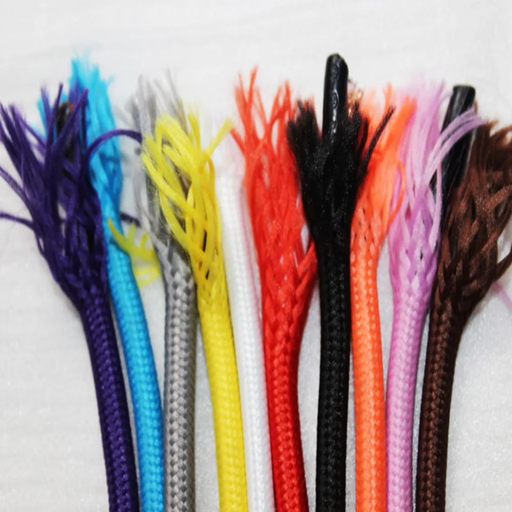 10m/lot 0.75mm 2 CORE Vintage Fabric Electrical Cable 11 Candy Color Retro Electric Wire For LED Pendant Light Black Lamp Cord