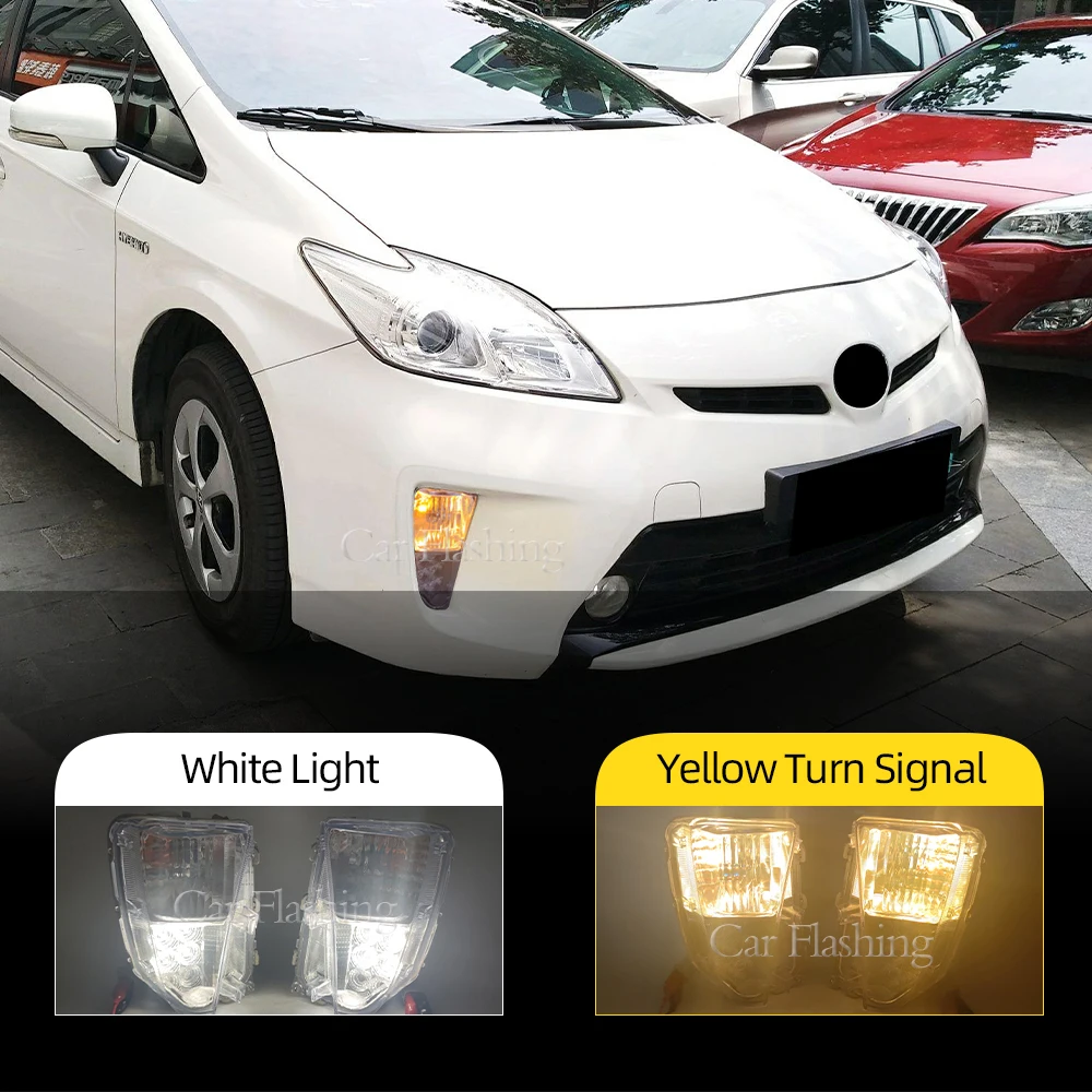 CSCSNL For Toyota Prius ZVW30 2012 2013 2014 2015 LED Fog Light Driving Light Front Bumper Fog Lights DRL Fog Lamp Assembly