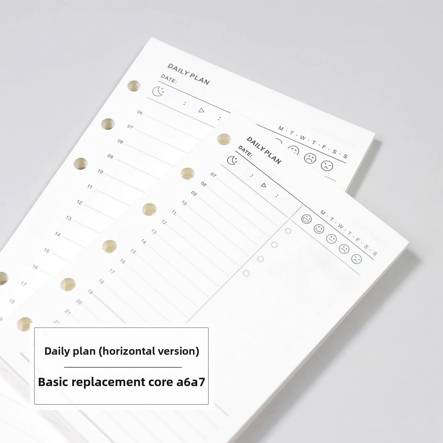 A6 A7 Loose Leaf Daily Planner Refill Pages To Do Checklist Timeline Date Stamp Emotional Coloring Inner Paper Stationery
