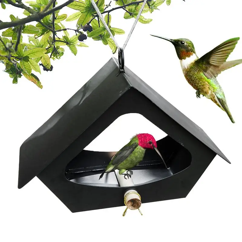 

Metal Iron House Bird Feeder Outdoor Birds House Hanging Feeding Station Food Container For Garden Park