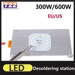 Plaque chauffante pour dissolvant de lampe LED, station de soudage de puces de démolition BGA, aluminium, prise US et EU, 70x70mm, 121x70mm, 220V, 300W, 600W