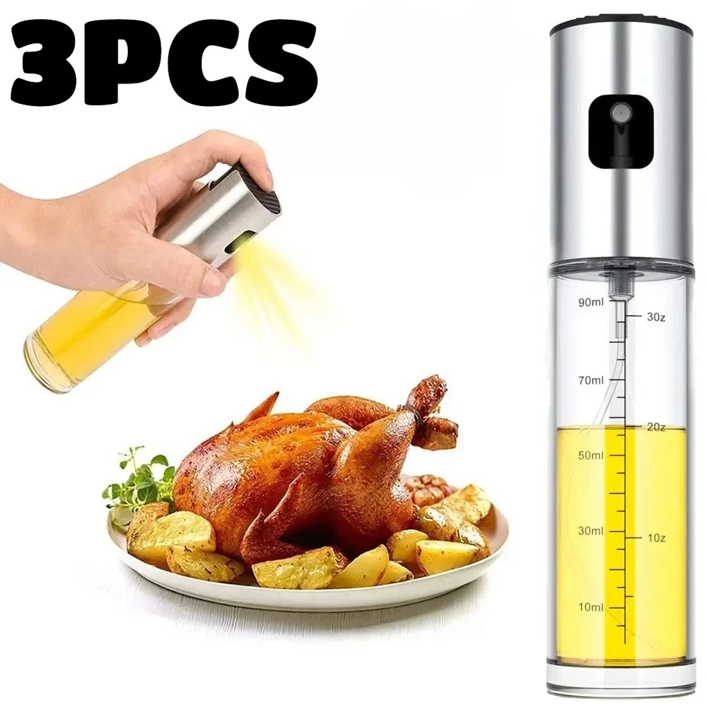 100ml Cooking Olive Oil Pressure Spray Bottle Food-grade Glass Sprayer Suitable Salad Barbecues Kitchen Baking Other Kitchen Use