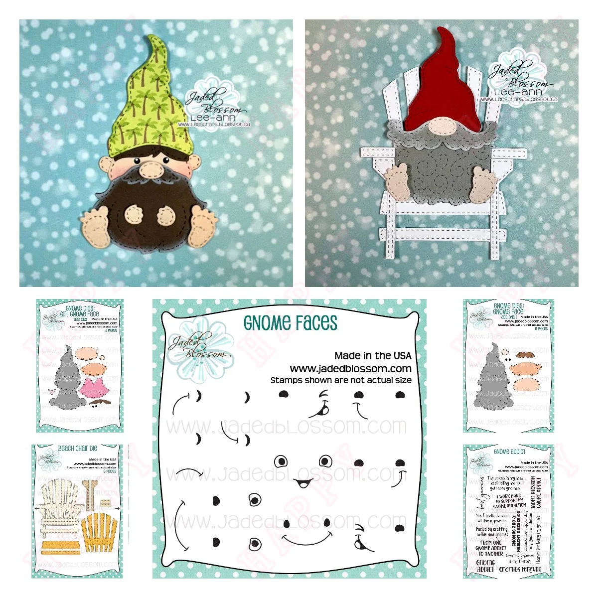 

Gnome Addict Metal Cutting Dies and Stamps for Scrapbooking Girl Gnome Face Add Ons DIY Decoration Craft Embossing New 2024
