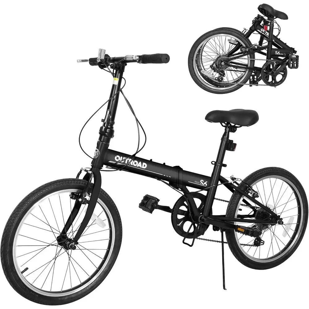 

20 Inch Vintage-Style 7-Speed Folding Bike for Adults and Teens - Ideal for City Commuting