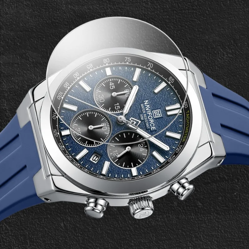 Men's Multifunctional Chronograph Silicone Strap Watch