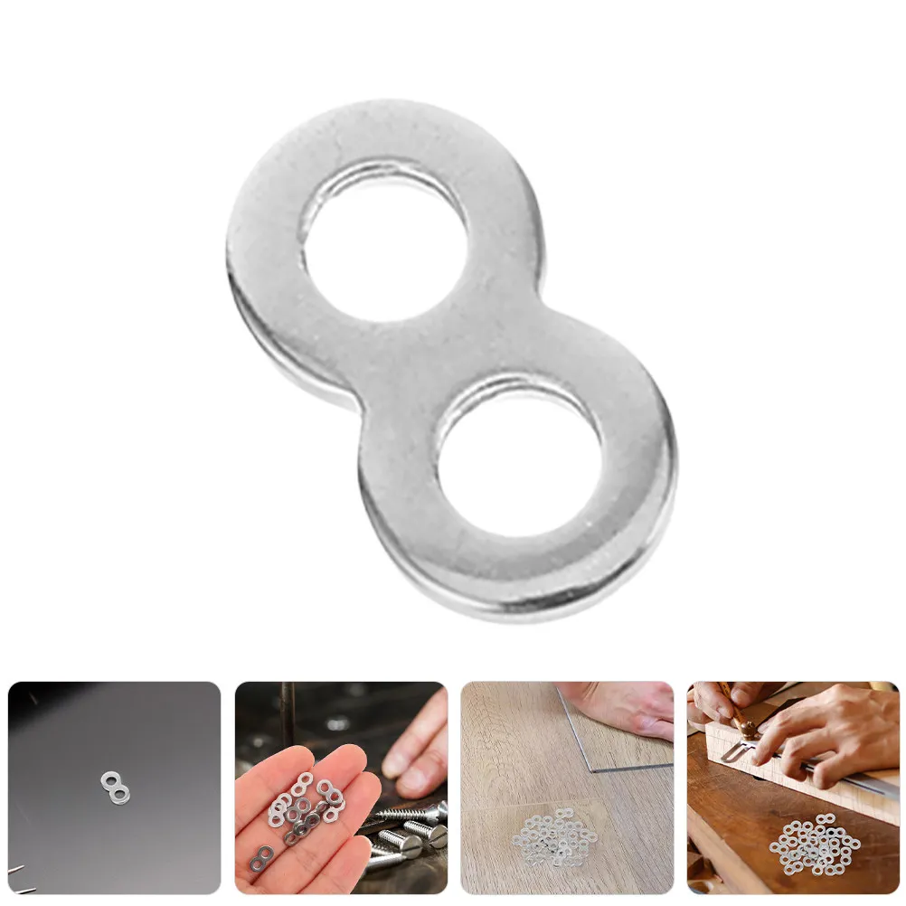 

80 шт. соединителей из нержавеющей стали в форме восьмерки, сверхпрочные плоские крепежные элементы для изготовления ювелирных изделий, ремонта мебели, фурнитуры, проектов DIY