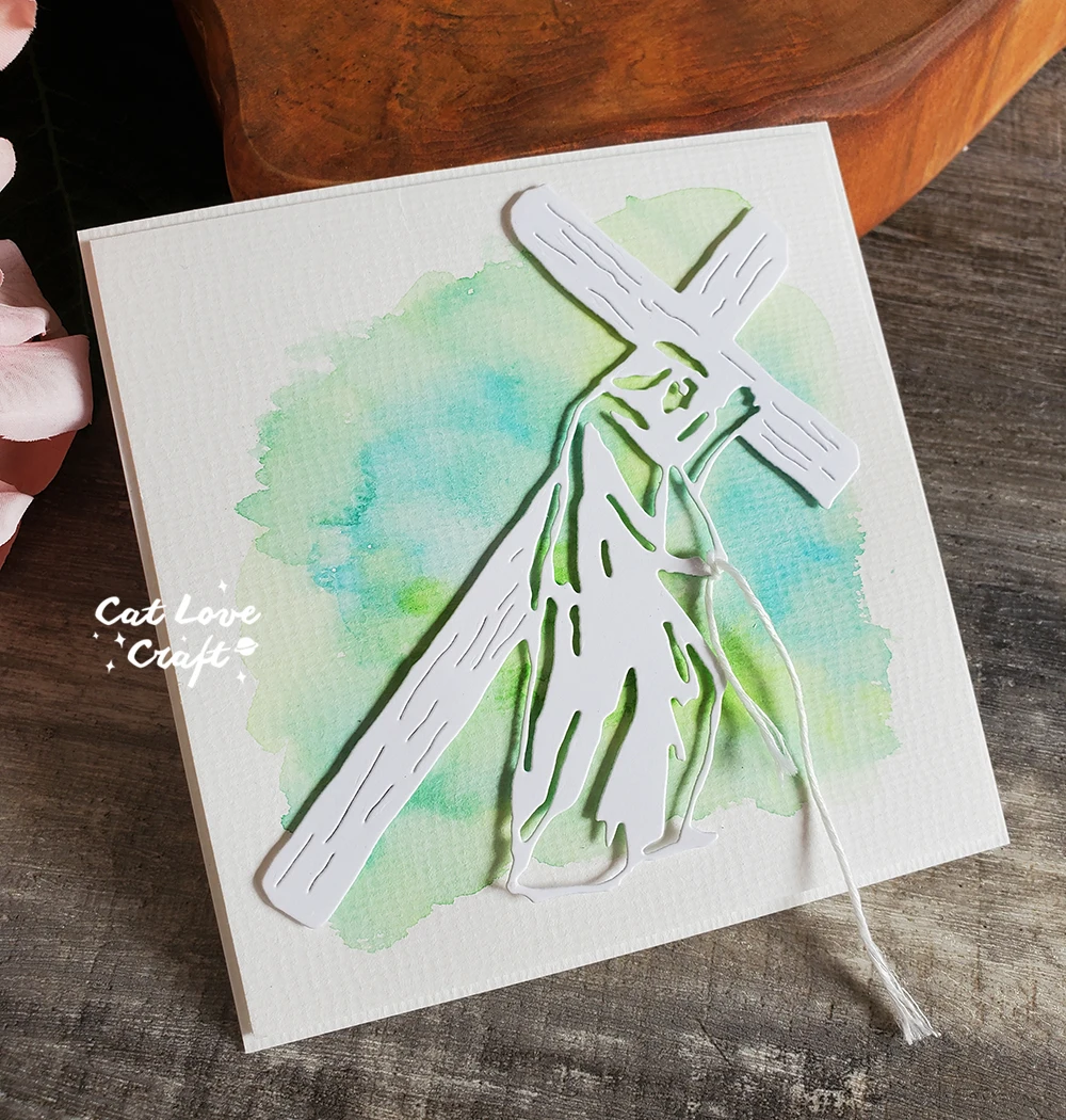 قطع معدنية Catlove تحمل الصليب يسوع يموت قصاصات القصاصات استنسل يموت تخفيضات بطاقة صنع لتقوم بها بنفسك الحرفية النقش جديد ل 2023