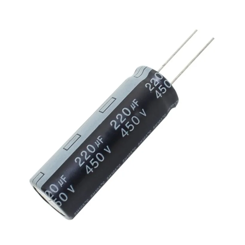 5 buah 220uF 450V 220MFD 450volt 18*50mm kapasitor elektrolitik aluminium Radial Capacitors Capacitors