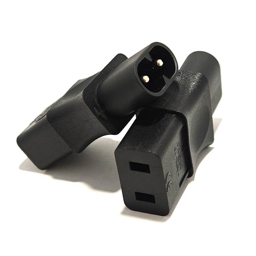 

IEC 320 C8 Male To IEC 320 C9 2 Pin Female Connecter Adapter 6A 250V C8 to C9 Industrial Power Converter Plug