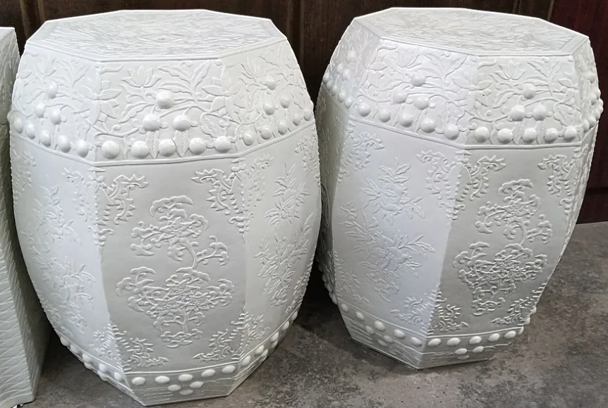 Jingdezhen Garden porcelain stool drum toilet shower stool bathroom stool for dressing table chinese decorative stool