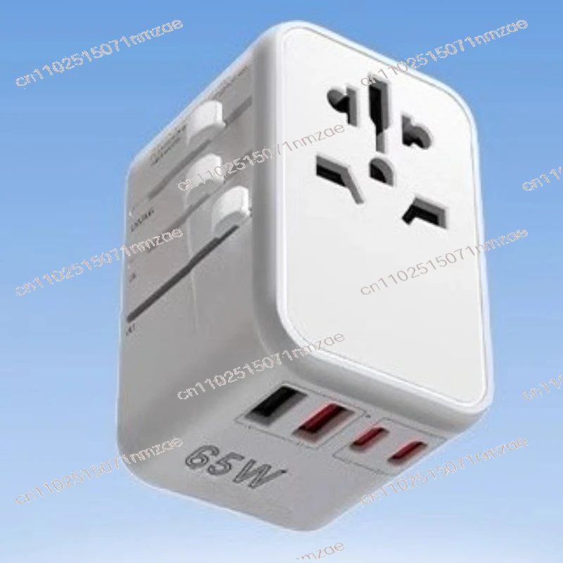 New 65W Gallium Nitride Conversion Socket Global Pass Travel Converter Multifunctional Plug Fast Charge Universal Plug