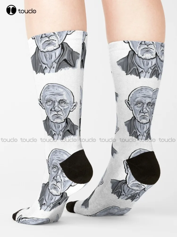 Better Call Saul Old Man Mike Socks Men'S Socks 360° Digital Print Christmas New Year Gift Creative Funny Socks Halloween New