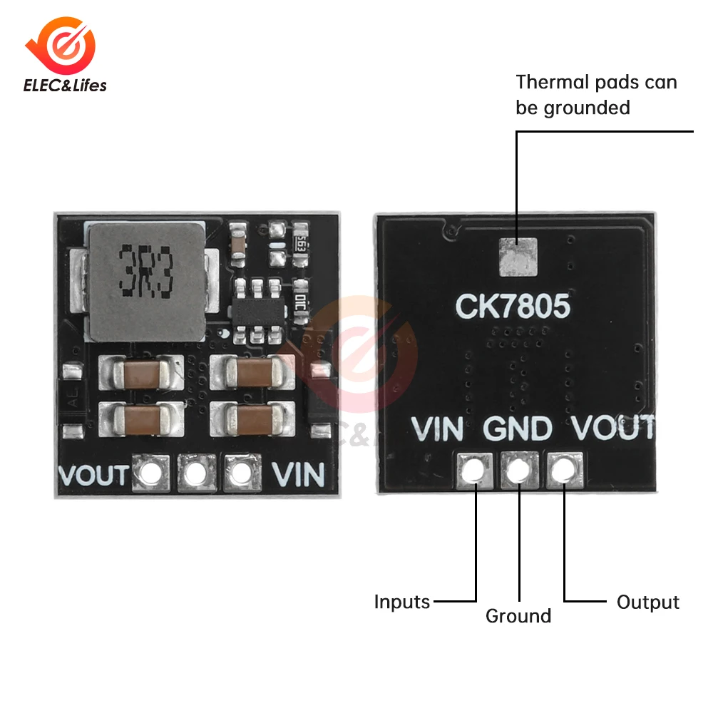 1PCS Mini DC-DC Buck Converter Step Down Power Supply Module 6-16V to 5V 2.5A Voltage Regulator Power Buck Module