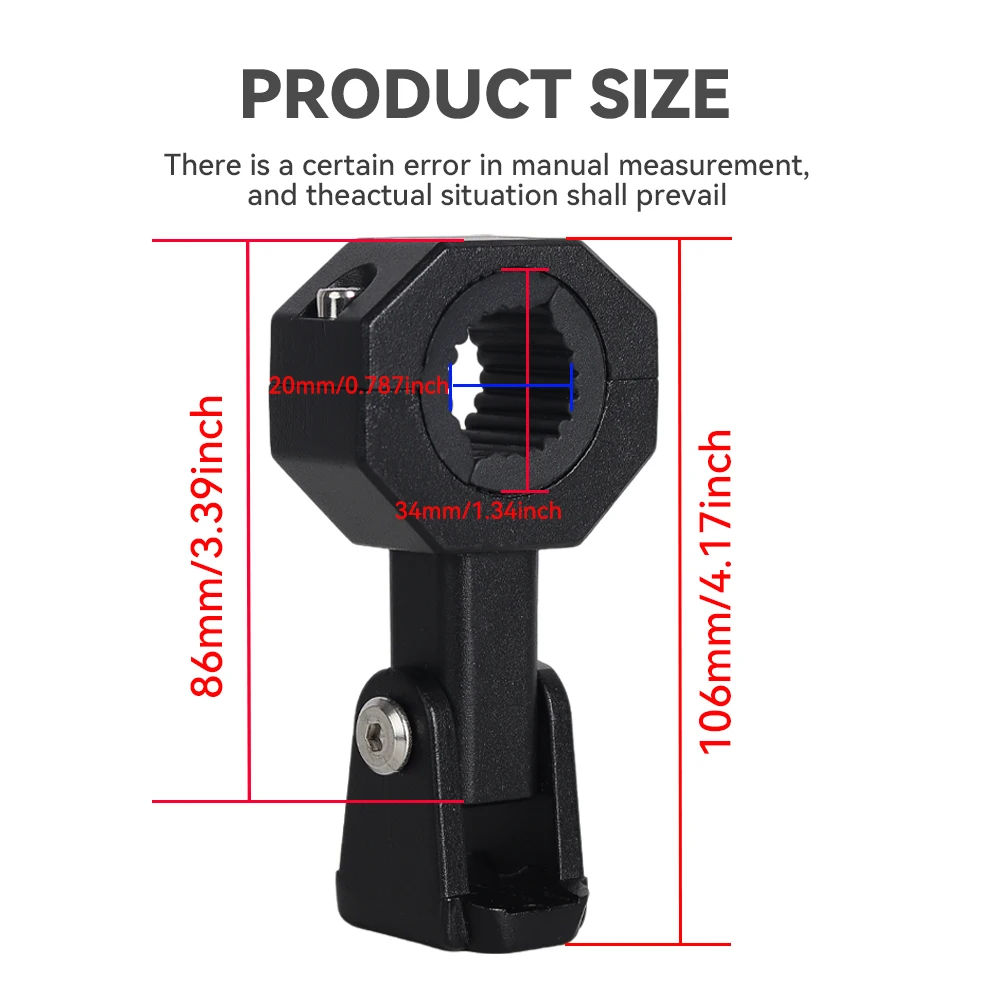 Motorcycle Auxiliary Light Bracket 360 Degree Horizontal Bullbar Motorcycle Accessories Motorcycle Fog Light Mount Bracket Clamp