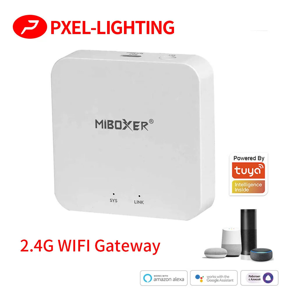 

Шлюз Miboxer, 2,4 ГГц, Wi-Fi контроллер 5 В, совместим с Mi-Φ и MiBoxer 2,4G, Радиочастотный пульт дистанционного управления, светодиодная полоса