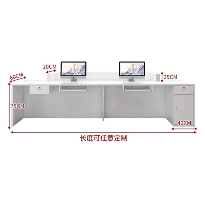 Customized Beauty Reception Desk Exquisite Nordic Unique Design Reception Desks Creative Modern Schreibtisch Office Furniture