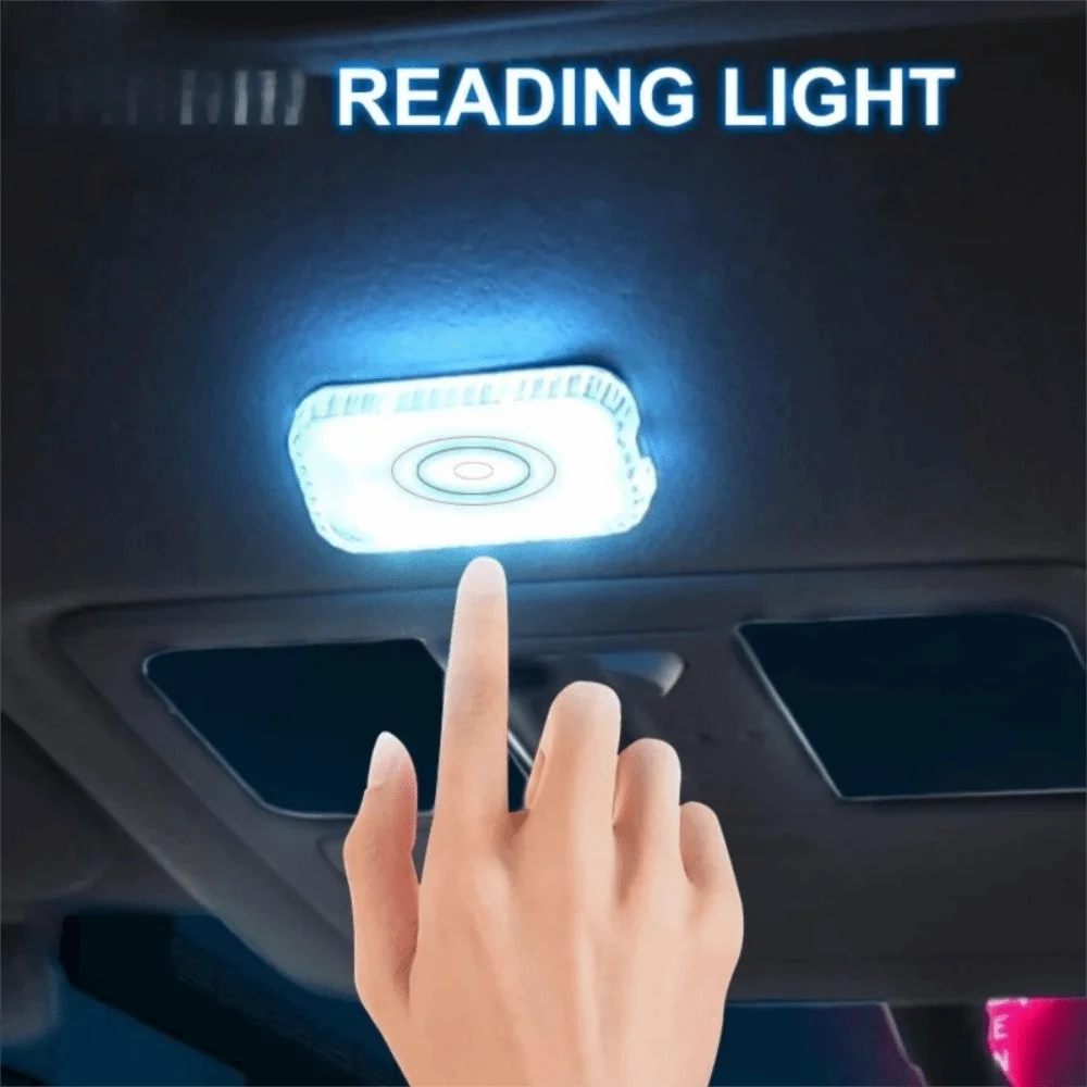 Mini Size LED Touch Light Car Interior Multicolor Mood Interior Lighting Touch Control Rechargeable Battery USB Charging Light