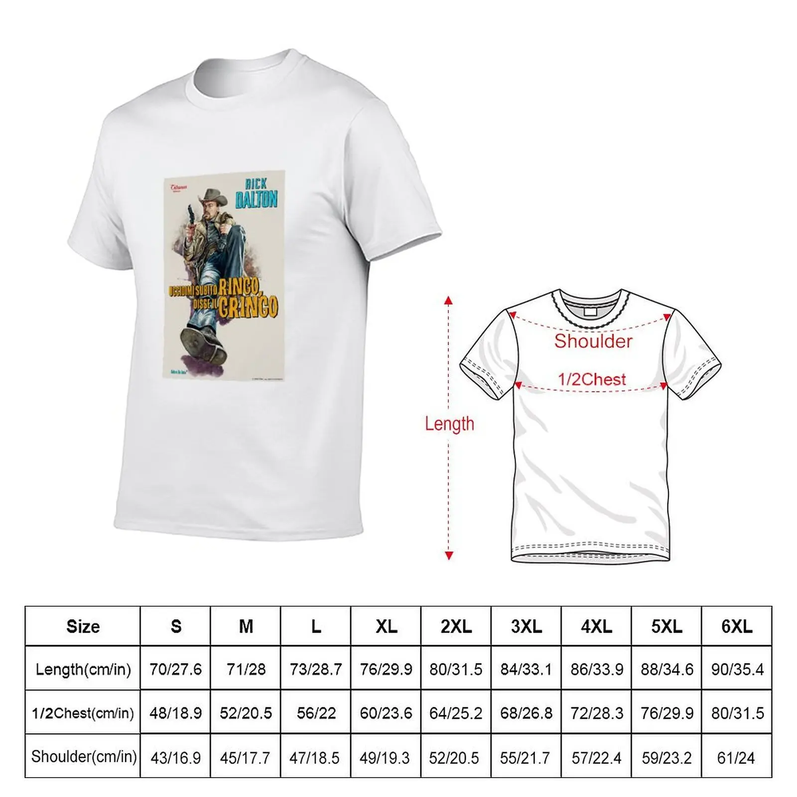 Rick Dalton Movie T-Shirt luxury t-shirt topping men t shirts high quality