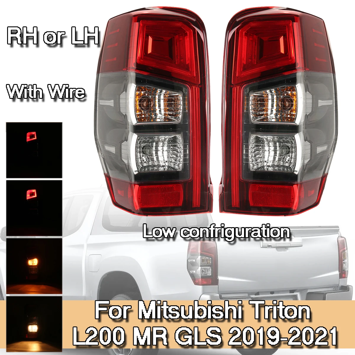 

For Mitsubishi L200 Triton 2019 2020 Tail Light Rear Brake Reverse Stop Lamp Tail Lamp Assy 8330B213 8330B214 Car Accessories