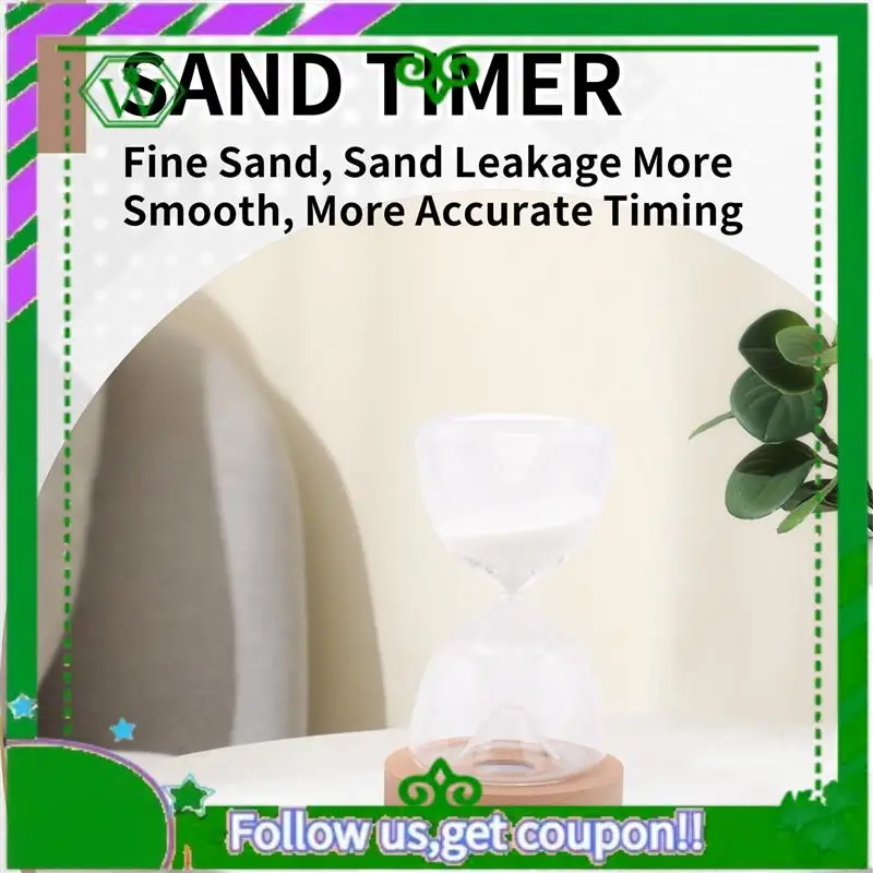 Reliable-Night Light Sandglass Sand Timer Luminous Remote Control 15 Minutes Wood Bottom Office Desk Decoration