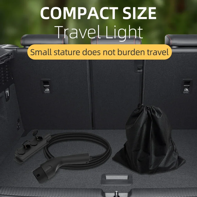 المحمولة 16A 4KW V2L كابل سيارة كهربائية الجانب التفريغ التوصيل شاحن سيارات كهربائية IEC62196-2 Type2 16A مع الاتحاد الأوروبي المقبس محطة طاقة خارجية #5