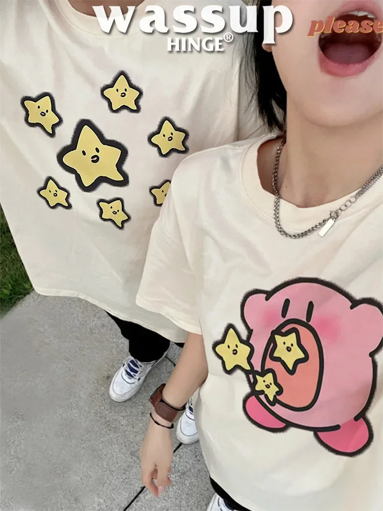 Women Short Sleeve Cute Fashion T-Shirt Cartoon Tshirts Tee Casual Printed Graphic T Top Lady Print Clothing vintage