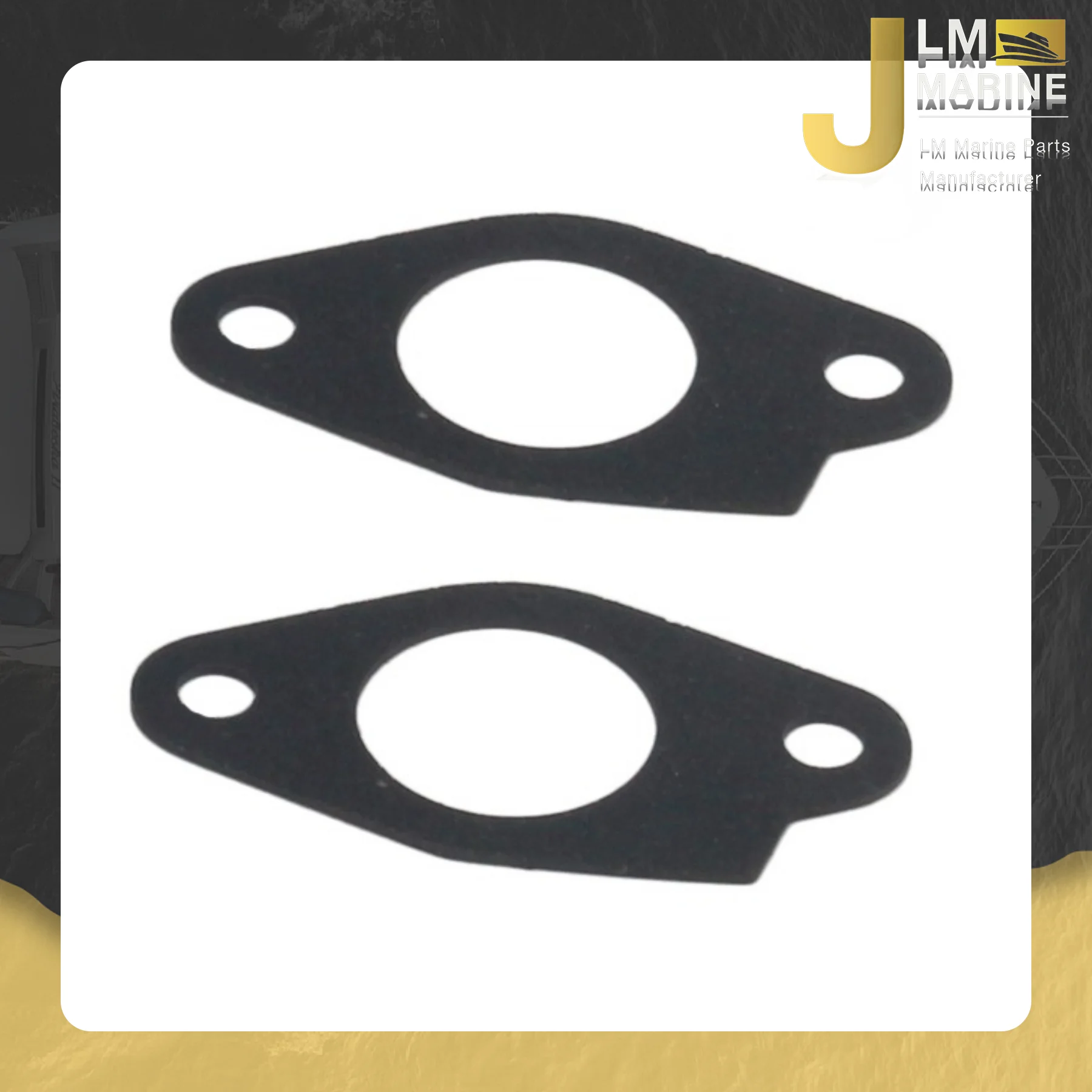 JLM Marine Outboard Carb Carburetor Gasket for Yamaha 6 HP F6 4 Stroke 2006 and Later 6BX-E3646-00 6EE-E3646-00