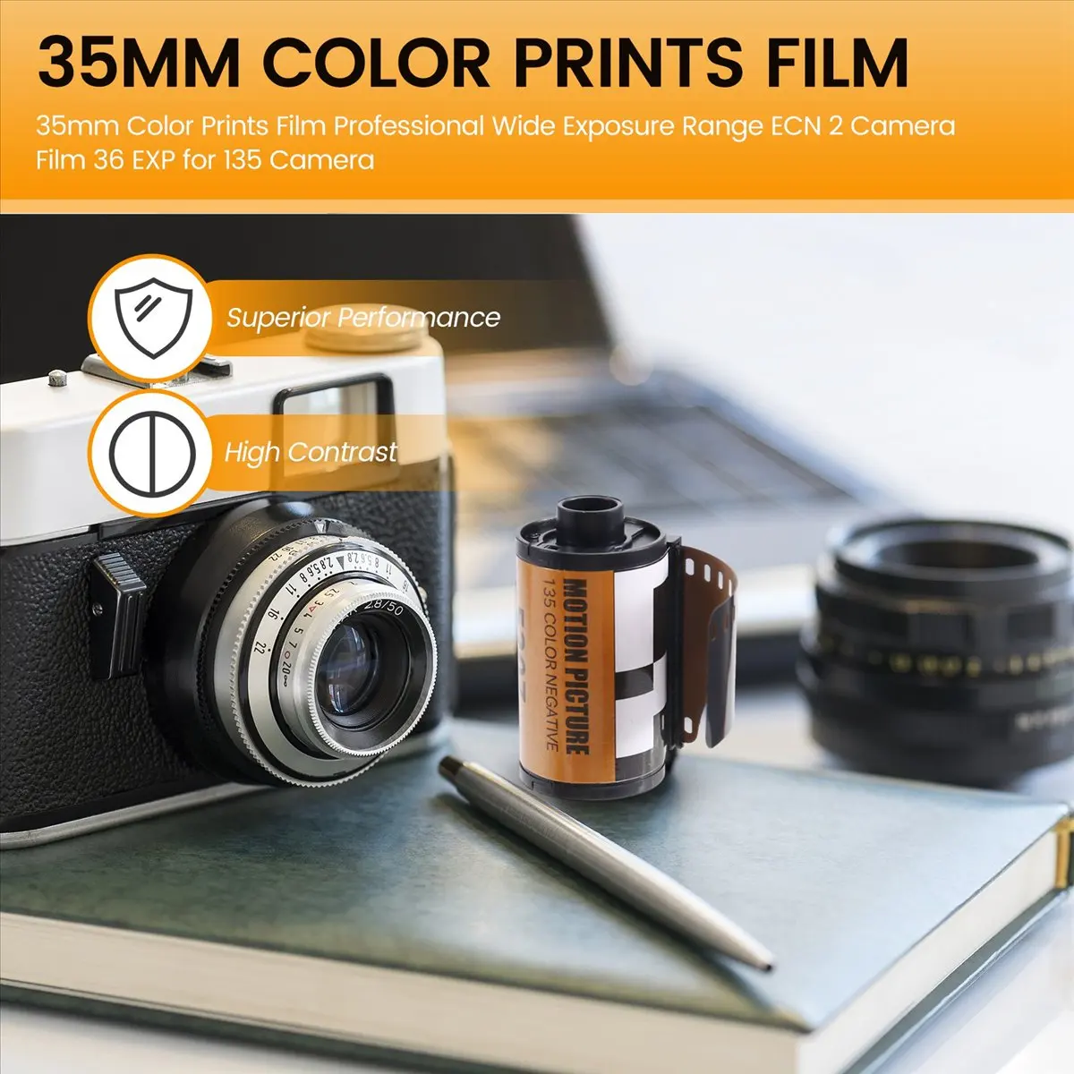A40I 35mm Color Prints Film Professional Wide Exposure Range ECN 2 Camera Film 36 EXP for 135 Camera