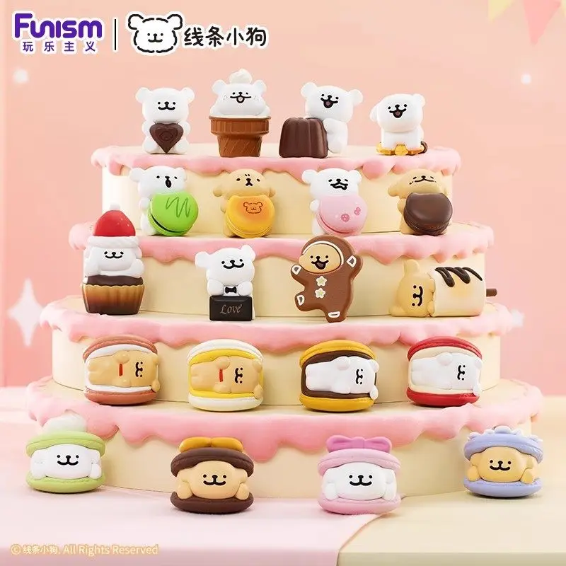 

Funism Line Puppy Dessert House Mini Blind Bag Cute Dog Blind Box Ornaments Trendy Play Gift For Anime And Toy