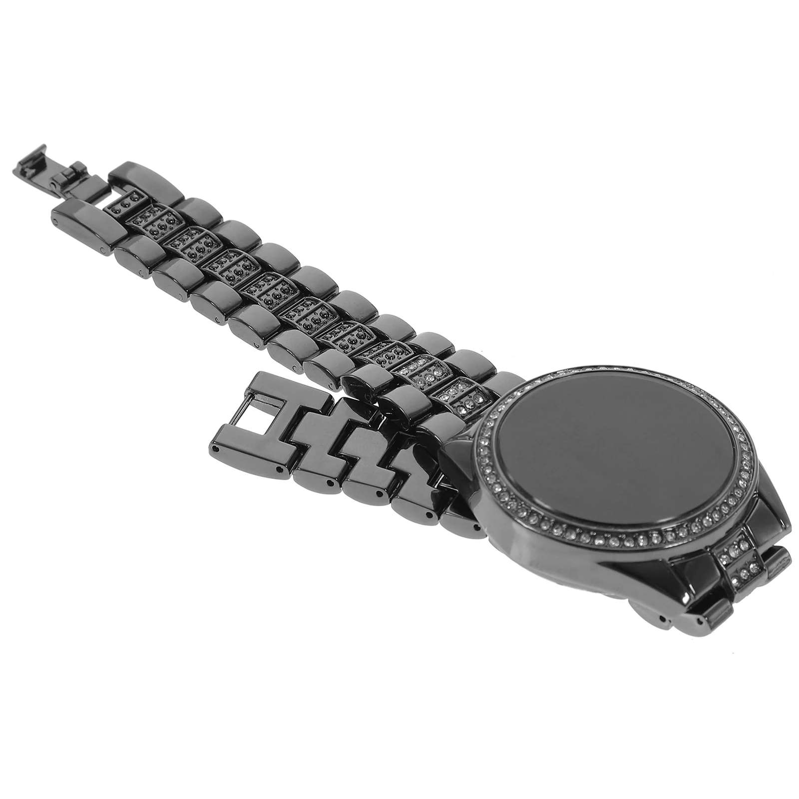 

Fashion Black Shiny Wrist Watch Quartz Rhinestone Women Watch Elegant Wrist Timepiece Ladies Accessories Gifts