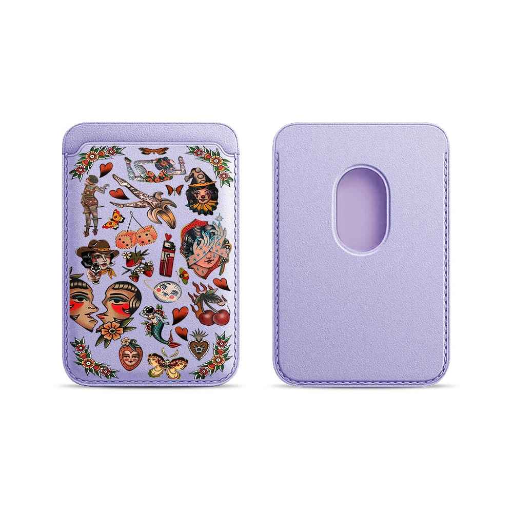 Retro Cowgirl INS Leder-Kartenetui Handyhülle Kartenhalter Geeignet für alle iPhone-Hüllen Magsafe Magnetische Karten-Handy-Rückentasche – Detail 8