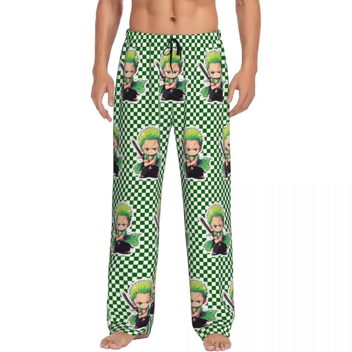 

Мужские пижамные штаны Custom Zoro One Piece с принтом, забавные, в стиле аниме и комиксов, для сна, с карманами