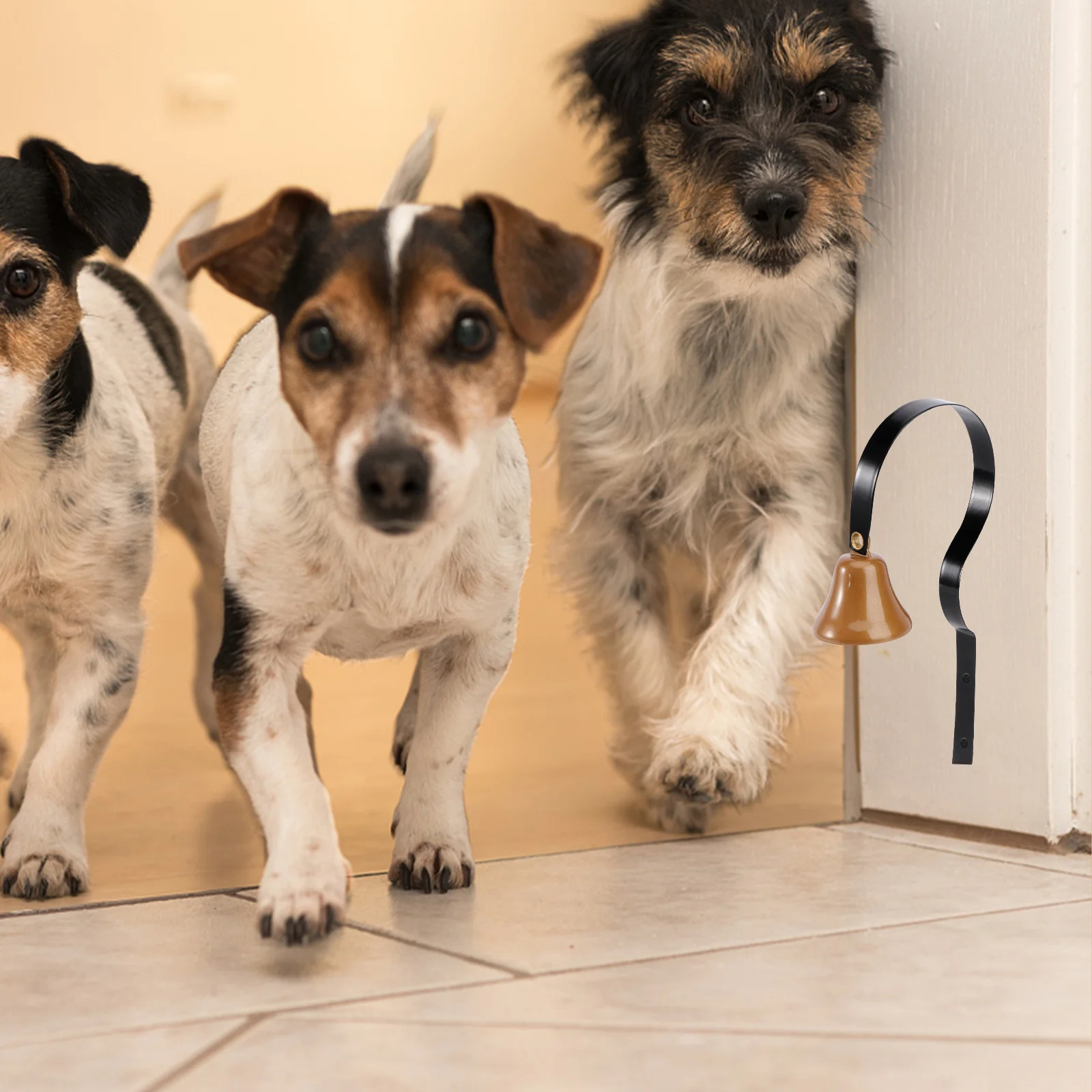

Doorbell Metal Pet For Potty Training Durable Brass Bell Puppy Housetraining Tool Dog Door Bells Dog Bell