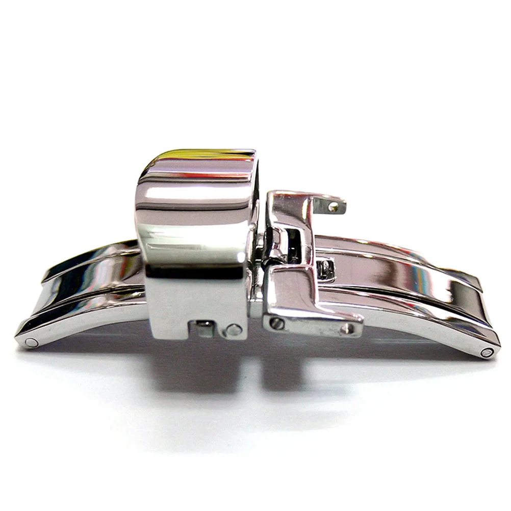 

Stainless Steel Watch Clasp Buckle Push Button Deployment Durable Replacement for Watch Band Strap 18mm Practical