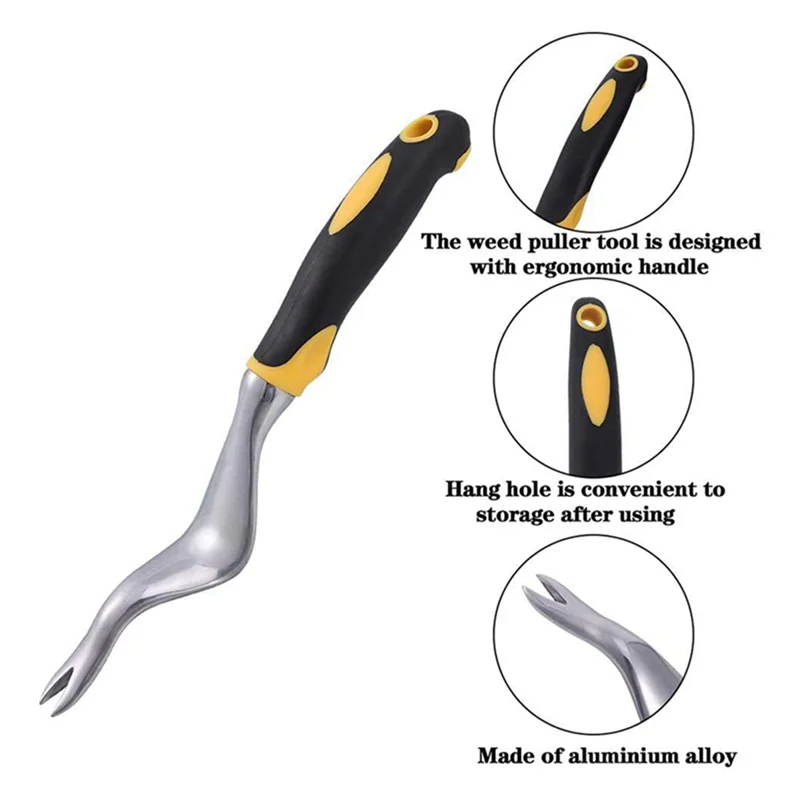 

AB15-Set Of 2 Hand Weeder Pulling Tools Garden Weeder Removal Tool For Garden Yard Lawn Farm Weed Root Digging Easy To Use