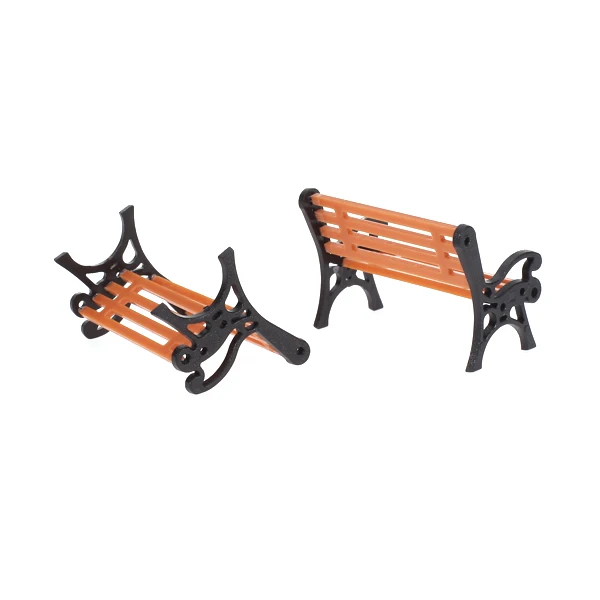 5pcs Plastic Model Park Garden Bench Model Chair Landscape 4 Style 4 Size Choice