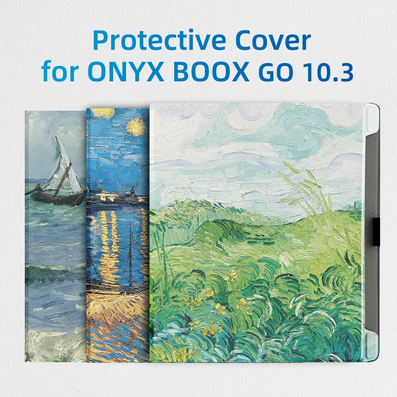 

Защитный чехол для ONYX BOOX Go 10,3 дюйма, искусственная кожа с магнитным всасыванием, Автоматический будильник, функция хранения ручек для рукописного ввода