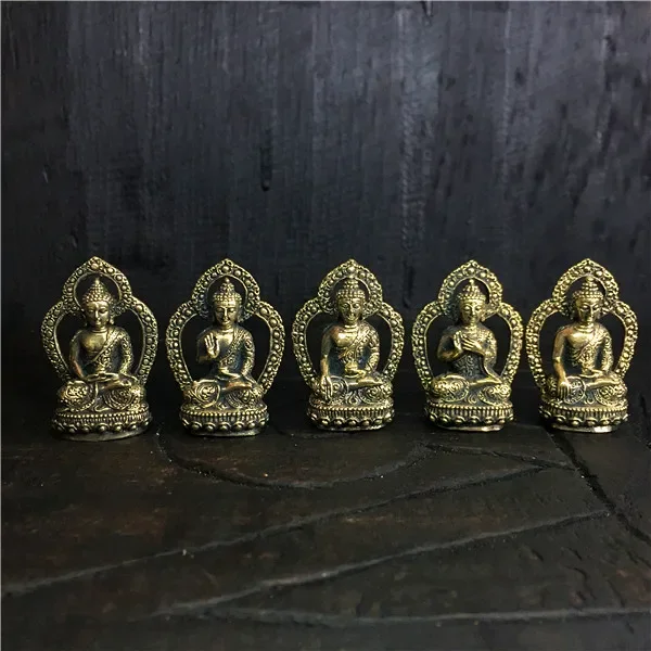 travel pocket altar Safety efficacious Talisman Protection # small Tibetan Buddhism old Buddhas statue-- 5PCS # HOT SALE