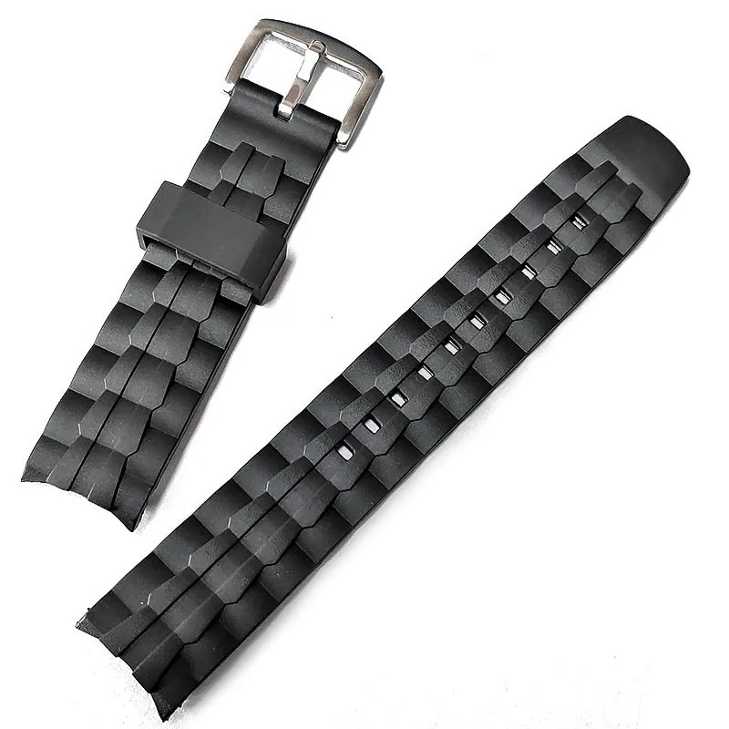 TPU Rubber Watch Strap for CASIO EF-550D EF-550DPB EF-523 22mm Silicone Watchbands Band Men Women Bracelet Sport Wrist Belt