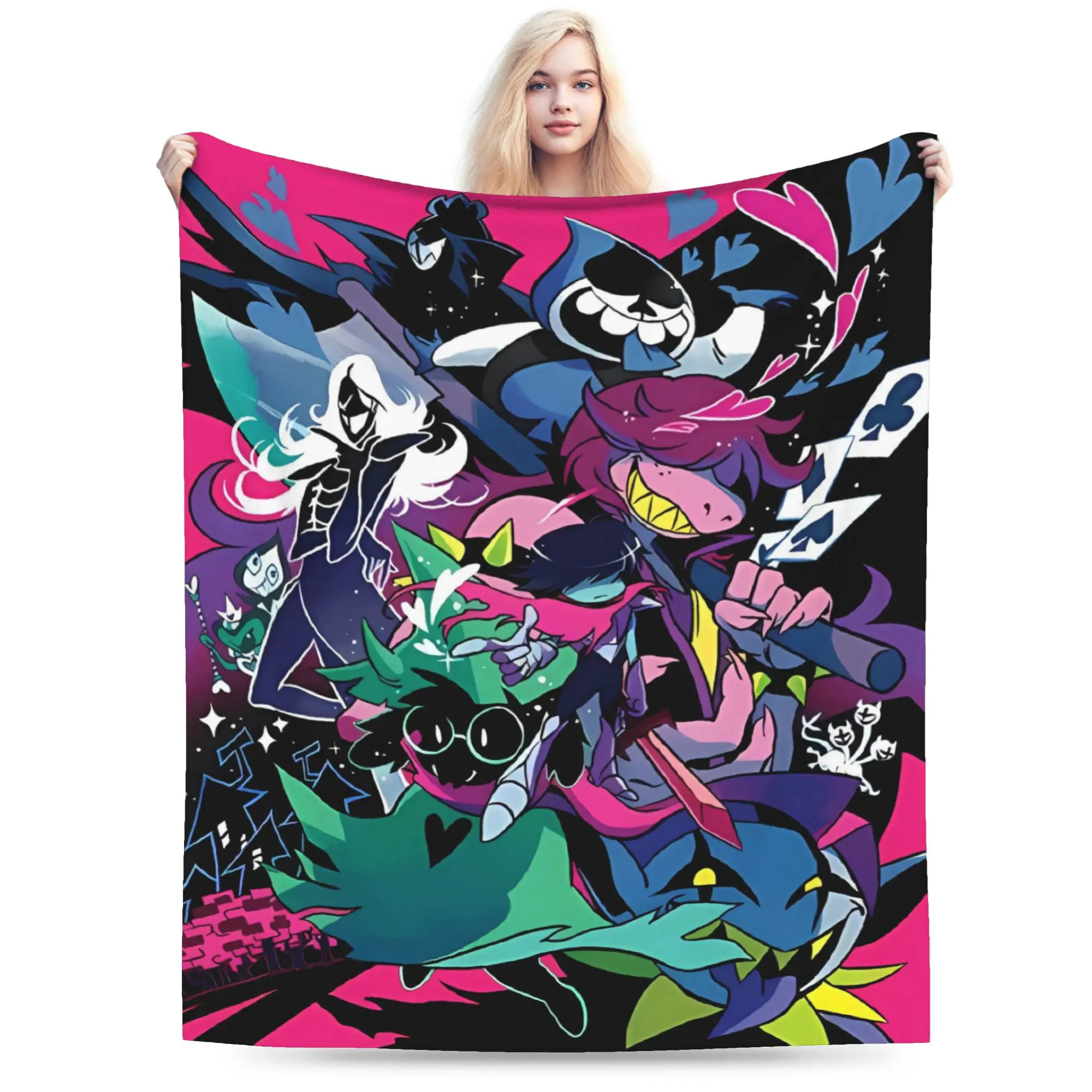 Deltarune Game Blanket Quality Warm  Throw Blanket Winter Boy Girl Outdoor Funny Bedspread