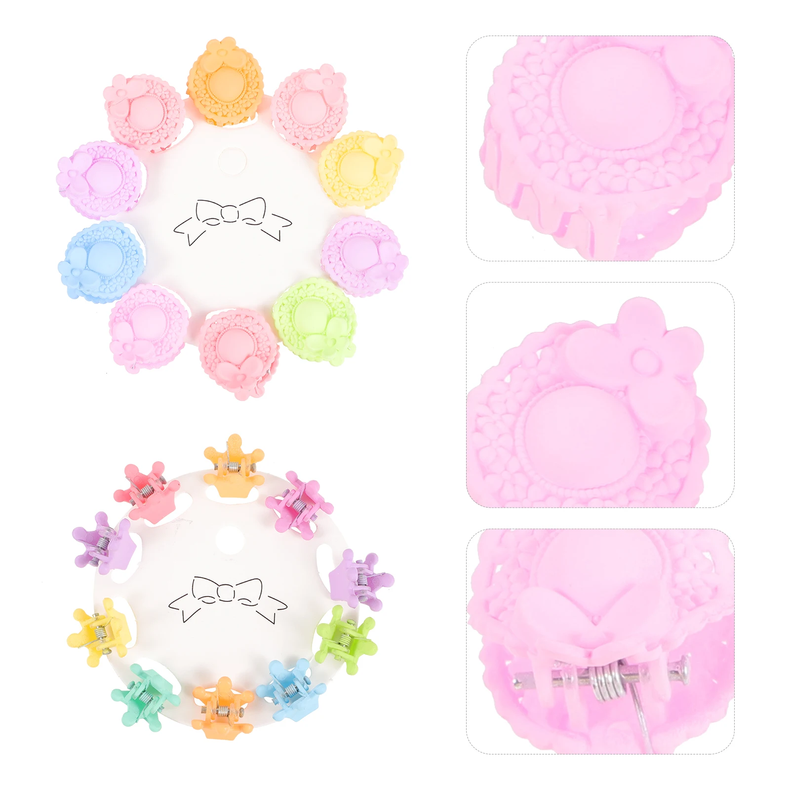 

20 pcs Mini Hair Clips For Crown Hat Shape Plastic Hair Accessories Easy Hold Decorative Claw Clips Party Use